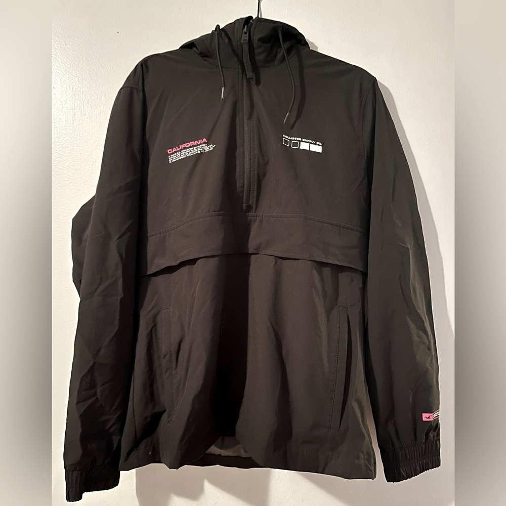 Hollister Windbreaker Hooded Pull Over Size Medium